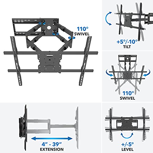 Mount-It! MI-394 Full Motion Tv Wall Mount With 39 Inch Long Extension Arms thumb #6
