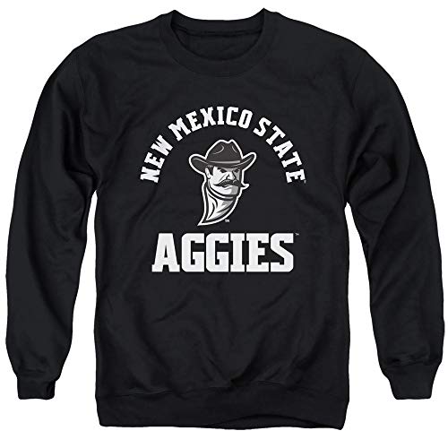 New Mexico State One Color Aggies Logo Unisex Crew Sweatshirt, Black, S