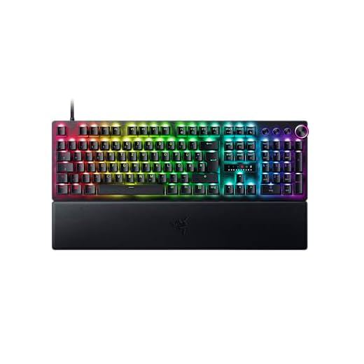 Razer Huntsman V3 Pro 8KHz - Full-Size PC-Gaming Tastatur - 8KHz HyperPolling - Analoge optische Switches - Auslösebereich 0,1-4,0mm - Snap Tap - Rapid Trigger - QWERTZ DE Layout | Schwarz