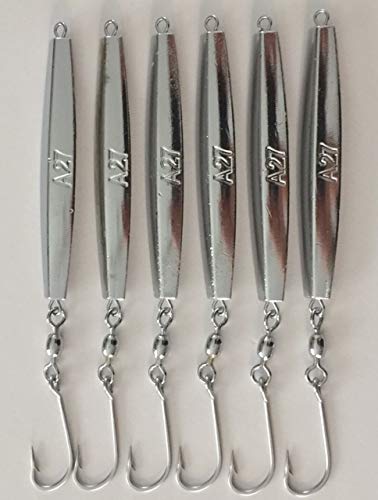 Amazon.com : 6- A-27 Ava Diamond Jigs 3 oz.with 6/0 Stainless