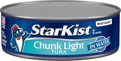 Image of StarKist Chunk Light Tuna in Water, Canned Tuna Fish, Wild Caught, Gluten Free, Ready to Eat, Perfect for Salads, Keto Meals and Snacks, with 20g Protein & 90 Calories Per Serving 5 oz (Pack of 5)