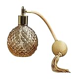 Allayu Botella de perfume portátil con atomizador, clásica, ligera y con buen sellado. Imprescindible para viajes. Botella de perfume recargable y a prueba fugas, amarillo gris