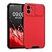 kwmobile Cover Compatibile con Apple iPhone 11 - Custodia con Protezione Fotocamera Scorrevole TPU - Back Case Anti-Scivolo Rosso