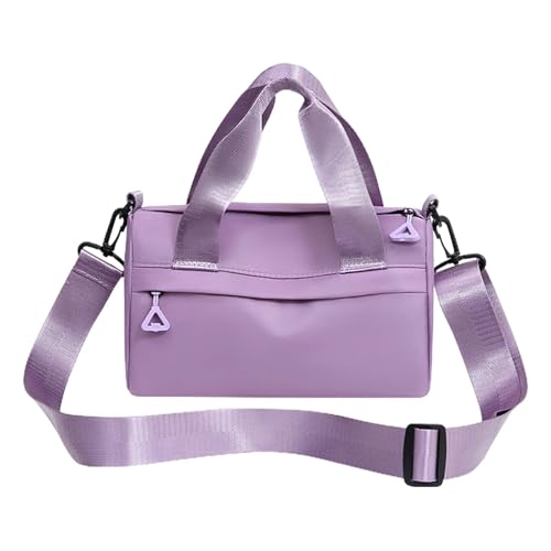 Sac de sport violet avec fermeture éclair et bretelles pour fitness