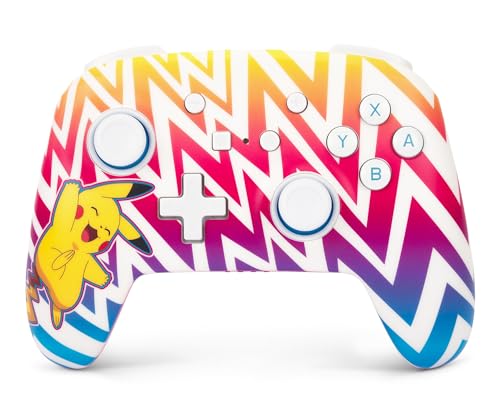 Image of PowerA Enhanced Wireless Controller - Nintendo Switch /Switch Lite /Switch-OLED Model, Nintendo Switch 2, Pikachu Vibrant, Gamepad, Bluetooth, Advanced Gaming Buttons, officially licensed