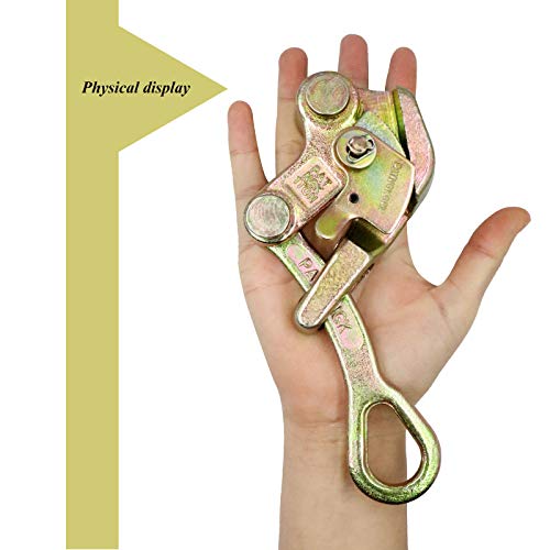 1T Cable Grips Steel 2204Lbs Pulling Tool Cable Grip Gripper For Wire Rope Cable Clamp Wire Pulling Grip Hand Puller,Multifunctional Pulling Tightening Tool With Swing Latch (2.5-16Mm/ 1/10"-4/5") #TOP5