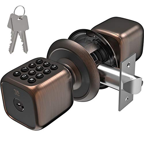TURBOLOCK TL-111 Digital Door Lock with Keypad, Door Knob-Style for Keyless Entry |