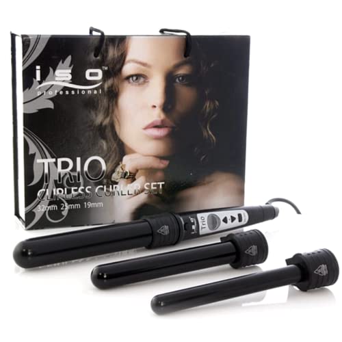 ISO Beauty Black Trio Curling Iron, 3 Barrels