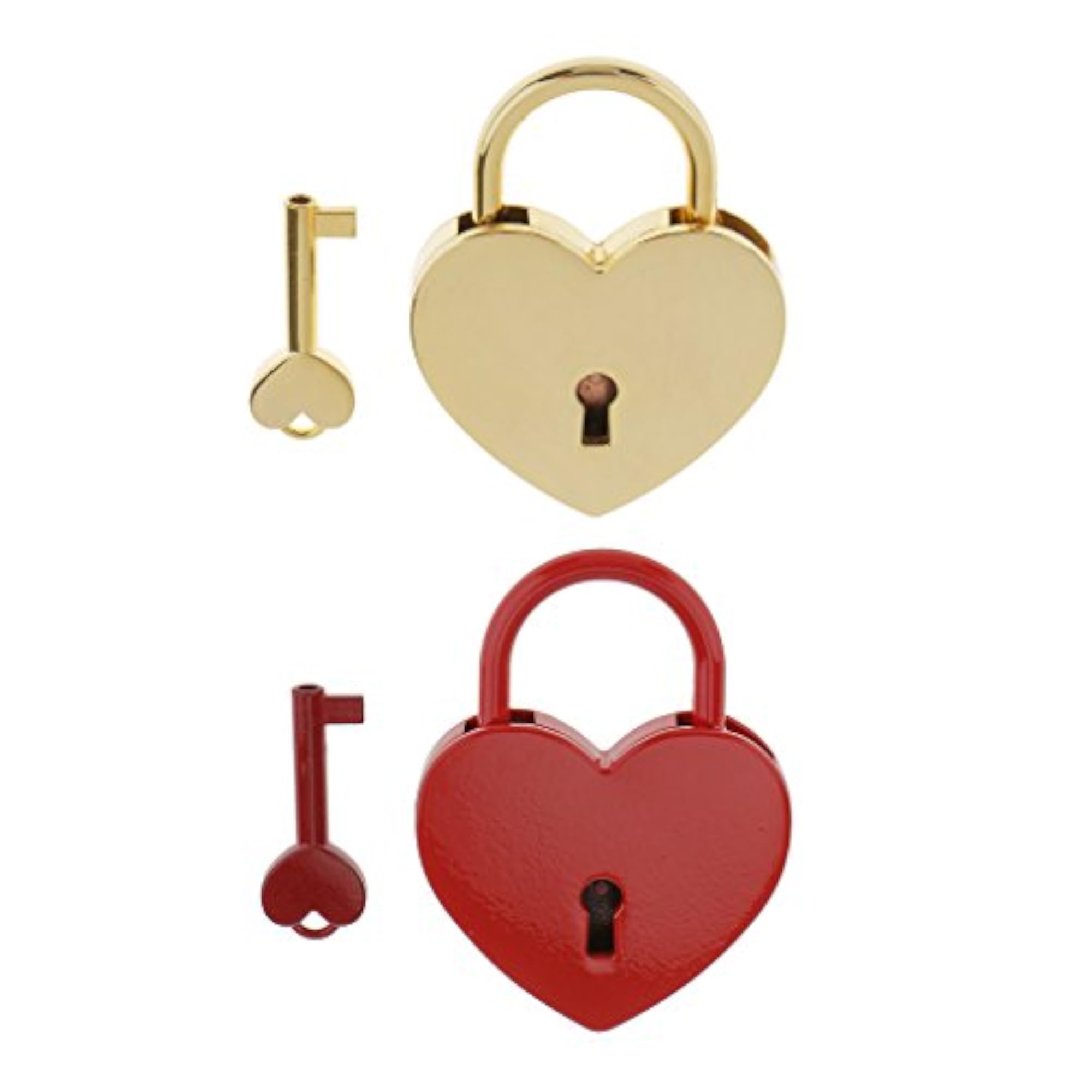 Mini Heart Shaped Padlock with Key Travel Luggage Lock Set