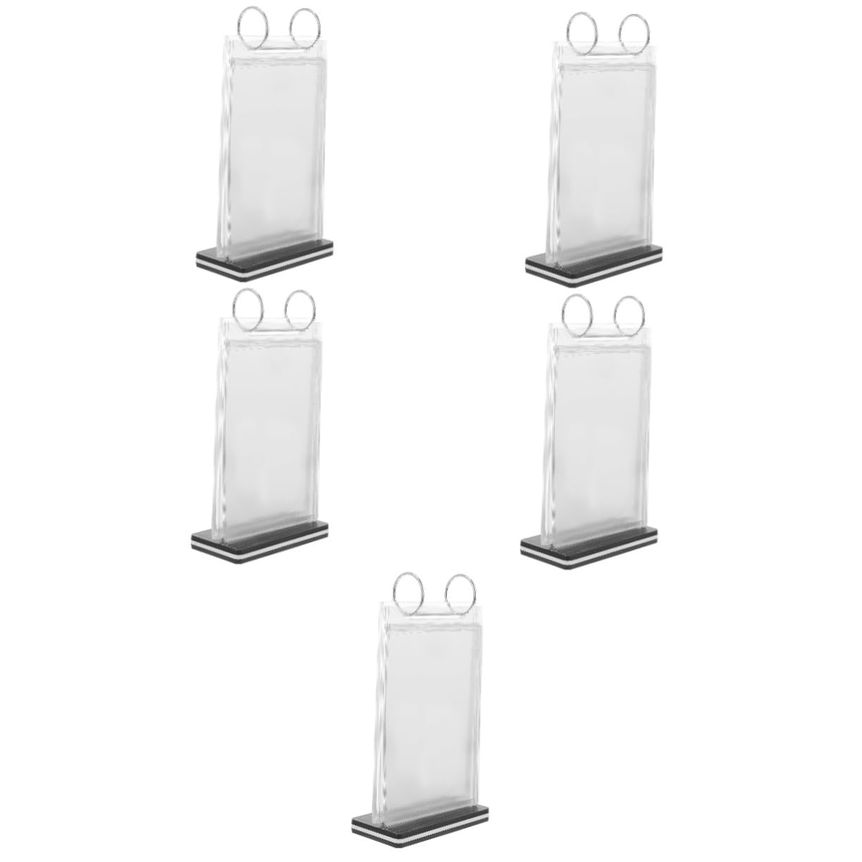 SHINEOFI 5piezas Soporte De Menú Vertical De Escritorio Exhibidor De Carteles Transparente Para Restaurantes Soporte Para Menú