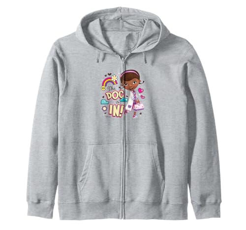 Sweat Disney Doc McStuffins enfant : vêtement à capuche imprimé zippé