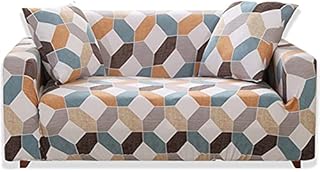 Teynewer 1-Piece Fit Stretch Sofa Cover, Sofa Slipcover Elastic Fabric Printed Pattern Chair Loveseat Couch Settee Sofa Covers Universal Fitted Furniture Cover Protector (1 Seater, Defoliation)