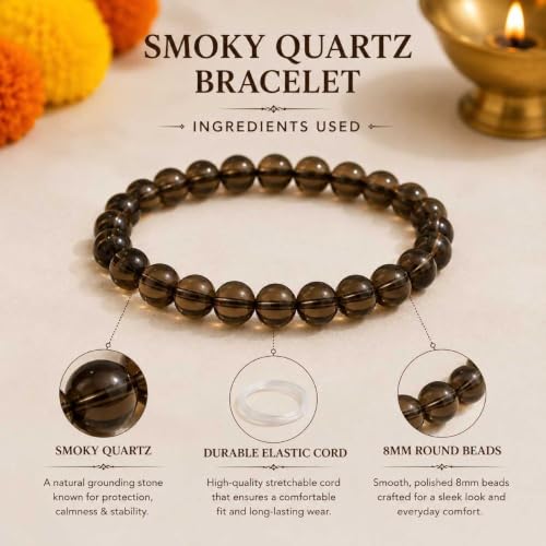 Image of Beaded Bracelet for Men & Women | Stretchable Handmade Prayer Meditation Yoga Wrist Bracelet | Stylish Everyday Wear | Free Size