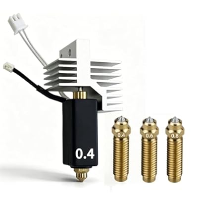 0.4mm Centauri Carbon Hotend Kit With 3 Replacement Brass Nozzles, Ceramic Print Head Extruder Hot End For Elegoo 3D Printer Replacement Parts