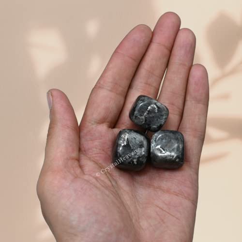 Image of Larvikite Crystal Healing Tumbled Stone, Natural Polished Crystals for DIY Crafts, Manifestation, Meditation, Pooja Feng Shui and Reiki Healing (30 Grams)