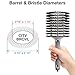 Olivia Garden Ceramic and Ion Turbo Vent 100% Boar Bristle Hair Brush with Sectioning Pick - Oval 3 1/2