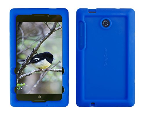 Bobj Rugged Case for ASUS K00X, MeMO Pad 7 LTE ME375CL – BobjGear Custom Fit - Patented Venting - Sound Amplification - BobjBounces Kid Friendly (Batfish Blue)