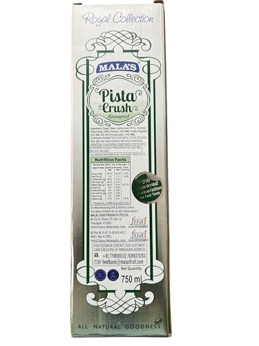 Image of Mala's, Pista Crush, 750 millilitre, Liquid (Pack of 2)