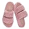 RockDove Women’s Pluffie Slippers with Arch Support & Memory Foam, Cozy Faux Fur Open Toe House Shoes, Gift-Ready Indoor Outdoor Comfort, Size 5/6 UK Women, Dusty Pink