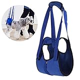 Fácil de usar - Sólo toma unos segundos para poner el arnés en las patas traseras de su perro después de soltar la hebilla, a continuación, el cinturón de seguridad y ajustar el tamaño. Es fácil y cómoda de transportar con el asa acolchada.