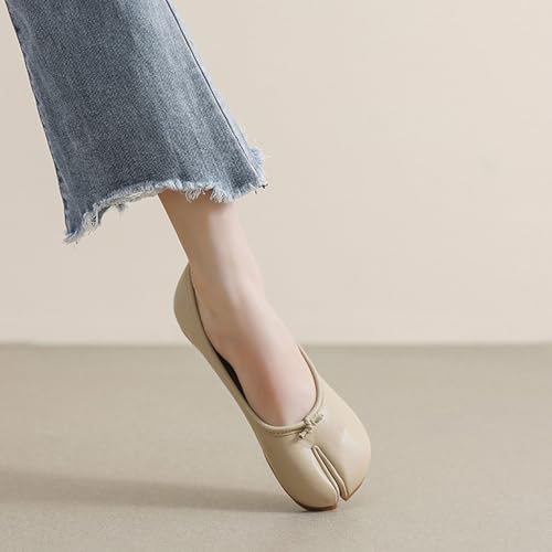 KOKOMOMO Split Toe Ballet Flats for Women Japanese Tabi Shoes Comfortable Flat Ballerina Shoe Low Heel Light Weight Walking Office Dress Shoes2
