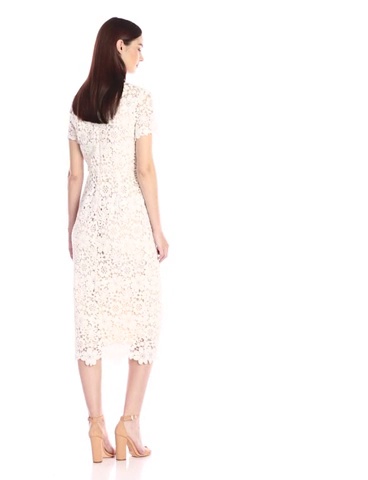 Watch Shoshanna Women's Guipure Lace Beaux Midi Dress on Amazon Live