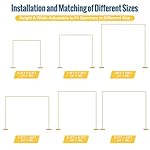 Wokceer 10x10 FT Backdrop Stand Heavy Duty Pipe and Drape Kit, Adjustable Gold Backdrop Stand for Wedding Birthday Party Photography Photo Booth Background Christmas Decoration - Image 2