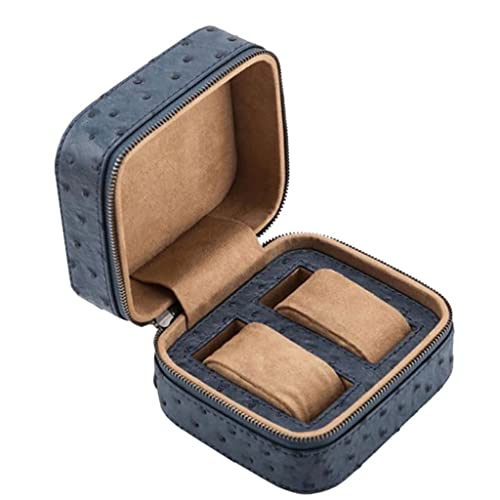 Boîte de stockage montre zippée étui portable bleu antichoc unique