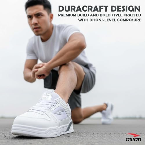 Image of ASIAN Men CHICAGO-01 Stylish Casual Mid Top Sneakers and Trendy Shoes with Laces for Men & Boys | Perfect for Wearing to Outings, and Comfortable All-Day Use, Stylish and Durable