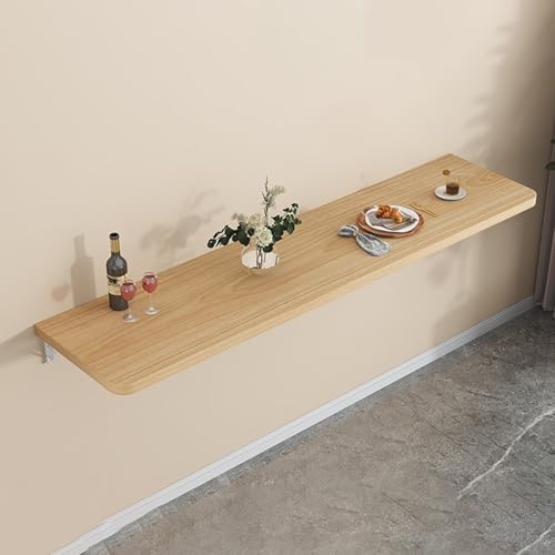 Support de table suspendu pliable et bureau mural en bois robuste