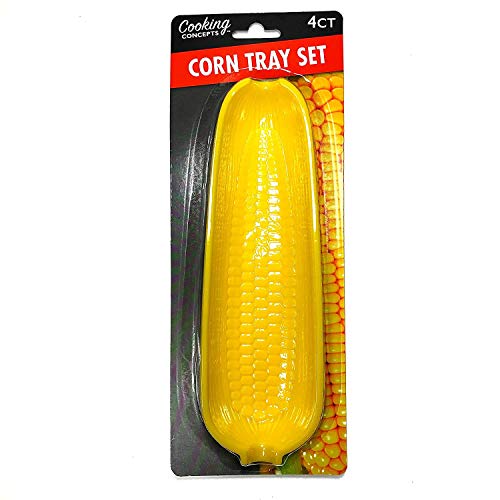 Cooking Concepts Corn on the Cob Tray Set 4 Trays Yellow Plastic Rectangular 9.5L x 3W x 1.3H