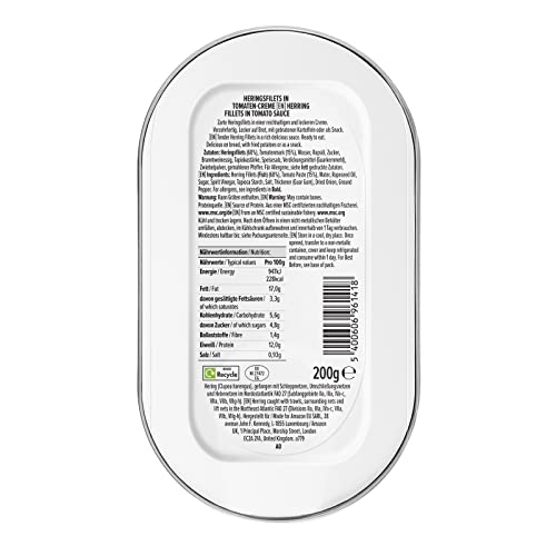 by Amazon MSC Heringsfilets in Tomatensauce, 200g (1er-Pack)