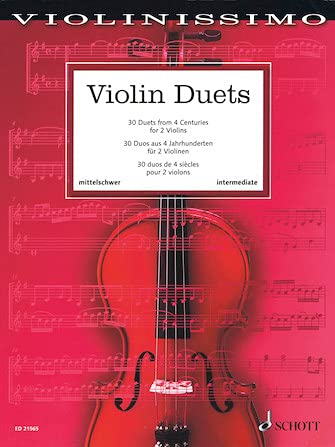 Violin Duets - 30 Duets from 4 Centuries - Violinissimo - for 2 violins - Sheet Music - ED21565      Sheet music – March 22, 2018