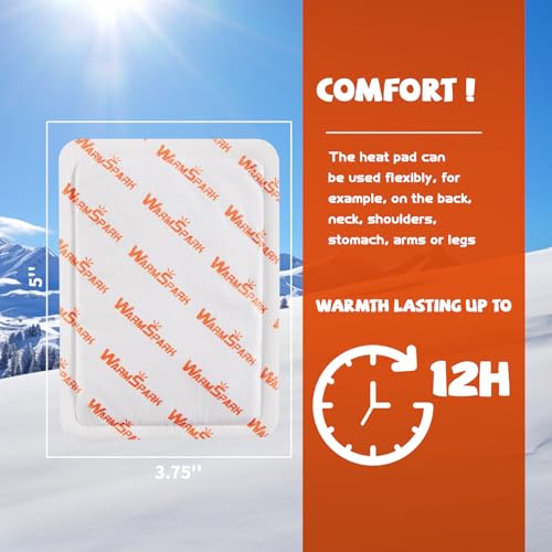 Body Warmers with Adhesive - Heat Warmer Patch Disposable Air Activated Hot Warmers - Up to 12 Hours of Heat - WarmSpark - Image 6