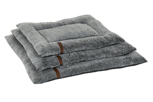 Coussin pour chien gris clair en polyester 86x69x7 cm pour grand confort