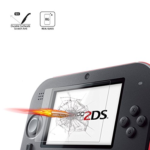 Image of ( 2 in 1) Tempered Glass Top LCD Screen Protector + HD Clear Crystal Buttom LCD Screen Protective Filter for Nintendo 2DS