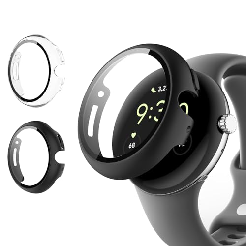 For Google Pixel Watch 3 45mm p p P[X YAJOJO ی KXtB ̌^ Jo[ X}[gEHb` 3DȖʋtB GbW^b` hC菝 hՌ h~ Sʕی EȒP yubN+NAz
