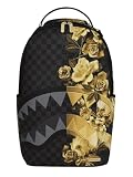 Sprayground Hombre Mochila Floral Remix, Black/Gold, One Size