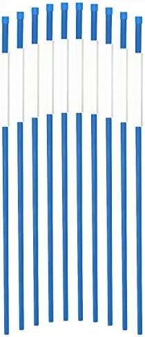 FiberMarker 60-Inch Reflective Driveway Markers Driveway Poles for Easy Visibility at Night 5/16 Inch Diameter Blue, 50 Pack