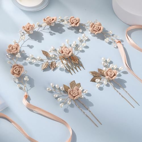 Accesorios de cabello para boda set 4 unidades miniatura 2