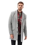 Ombre Herren Mantel Jacke Elegant Herbst Winter Taschen Knöpfen 5 Farben 4 Farben S-XXL