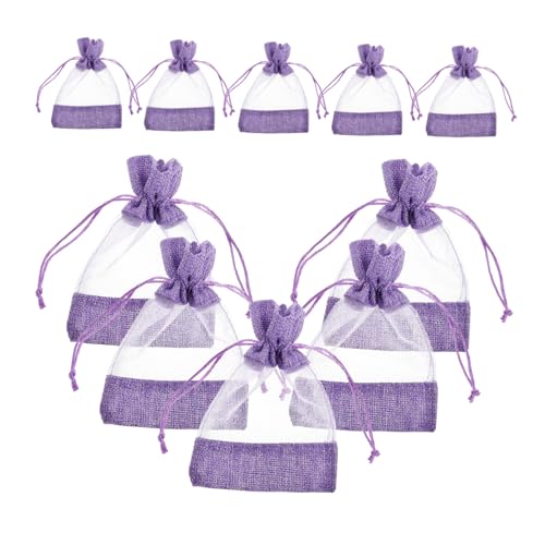 Cabilock 10 sacos de sachet lavanda vacíos con cordón miniatura 1