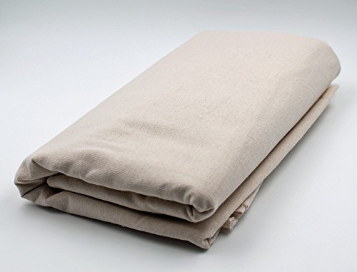 J's Hobby さらり 良い 肌触り で 耐久性 作品 を ながく使える 綿 麻 コットン リネン 布地 生地 (d.白色４m) - J's Hobby - 商品画像