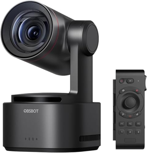 Image of OBSBOT Tail 2 Camera, With RC,4K@60FPS Live Camera,AI Tracking 2.0,5x Optical & 12x Hybrid Zoom,3-axis,5000mAh built-in Battery,Gesture Control,SDI/HDMI/IP/USB 3.0 Output,Conference,Worship,Live Event