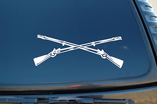 Army Infantry Sticker Vinyl Decal Crossed Rifles Pick Color & Size! Car Window Military NRA (V360) (6