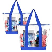 Algopix Similar Product 19 - Pack Of 2 Clear Tote Bags for Work