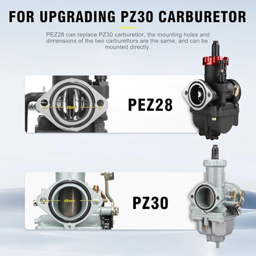 Image of NIBBI 30mm Carburetor PEZ28 Carb High Performance Upgrade for PZ30 250cc Hawk Pit Dirt Bike Scooter Motorcycle