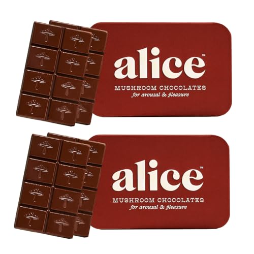 Alice Mushrooms Happy Ending 2-Pack | Sensual Mushroom Chocolates | Improves Mood, Performance,...