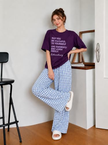 Image of KSHS Womens Korean Night Dress || Full Pyjama Set ||Korean Nightsuit || Women Nightwear ||Round Neck Full Sleeve Nightsuit || Loungewear || Everyday Nightdress Women's Pyjama Sets