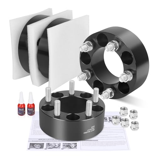 FLYCLE 2 inch 5x4.5 Wheel Spacers for TJ YJ XJ MJ KJ KK ZJ, 5x114.3mm Wheel Spacer for Wrangler Ranger Explorer Mustang Edge 1/2-20 Studs with 82.5mm Center Bore